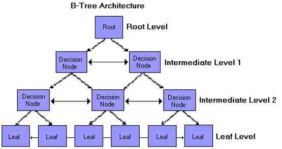 A diagram of a B-Tree